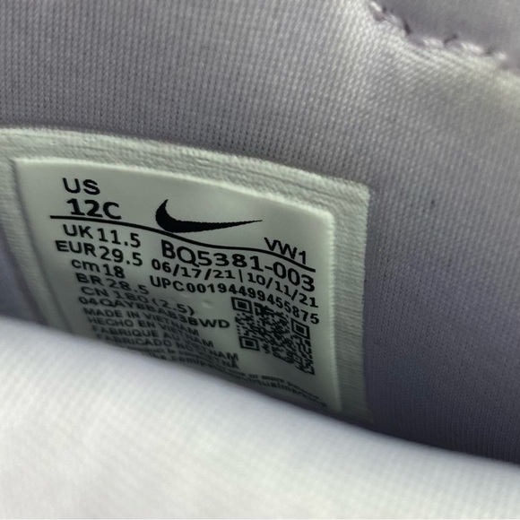 NIKE KIDS BINZIE ANKLE BOOTS GREY- PURPLE SIZE 12 CHILD - Picture 8 of 8